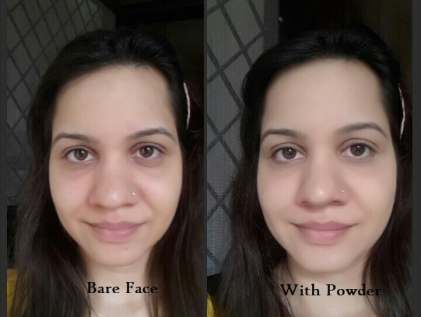 See the coverage! though dark circles are still visible but face looks even.